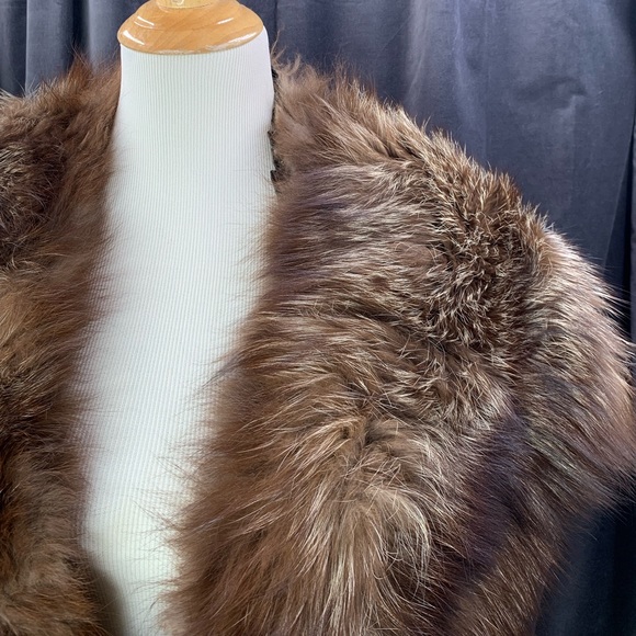 Vintage Joe Potzner Genuine Real Badger Fur Stole Wrap - Picture 2 of 7